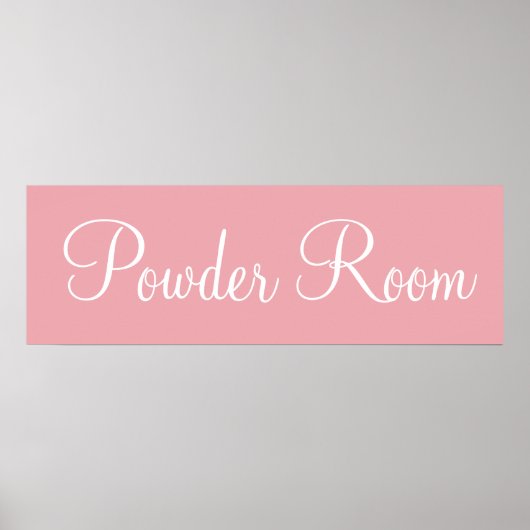 Pink Powder Room Art Poster drucken (Vorne)