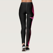 Pink Power Blitzschlag Ribbon Brustkrebs Leggings (Rückseite)