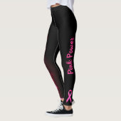 Pink Power Blitzschlag Ribbon Brustkrebs Leggings (Links)