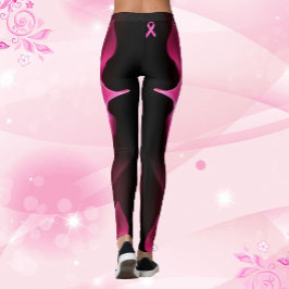 Pink Power Blitzschlag Ribbon Brustkrebs Leggings