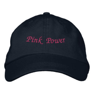 Pink Power Bold Blend Feminine Energy-Hat Navy Bestickte Baseballkappe