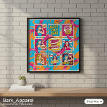 Pink Power Pop Art Poster - Breast Cancer Awarenes<br><div class="desc">Erleben Sie den Empowerment-Geist mit diesem lebendigen Pop-Kunstposter mit einer 9-Briefmarke-Collage. Dieses einzigartige Design zelebriert starke Frauen mit bestärkenden Phrasen wie "Kämpfen wie ein Mädchen", "Rosa Power" und "Schmeißen Sie es!" Es ist ein perfektes Stück Wandkunst, um das Bewusstsein für Brustkrebs zu schärfen und Solidarität zu zeigen. Der kühne Retro-Comic-Stil...</div>