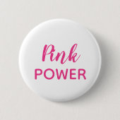 Pink-Power-Typografie Button (Vorderseite)