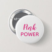Pink-Power-Typografie Button (Vorne & Hinten)