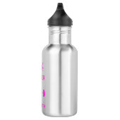 Pink-Power-Typografie mit einem Bar Edelstahlflasche (Rechts)