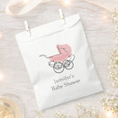 Pink Pram Babydusche Gefälligkeitstasche Geschenktütchen (Ausgeschnitten)
