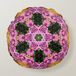 Pink Prancing Positions Rundes Kissen