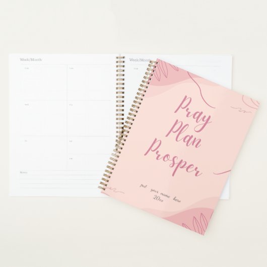 Pink Pray Plan Prosper Faith-Based Daily  Planer (Anzeige)