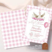 Pink Preppy Albern Gans Geburtstag Einladung