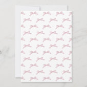 Pink Preppy Bonnet Girl Babydusche Einladung (Rückseite)