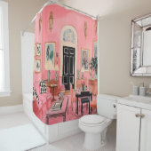 Pink Preppy Duschvorhang (Beispiel)