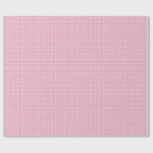 Pink Preppy Gingham Hearts- Wrapping Paper Roll Geschenkpapier (Flach)