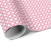 Pink Preppy Gingham Hearts- Wrapping Paper Roll Geschenkpapier (Rolleneckpunkt)