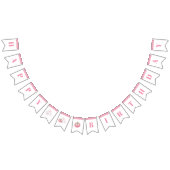 Pink Preppy Pumpkin Birthday Bunting Banner (Alle)