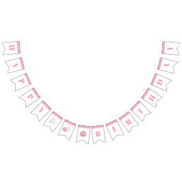 Pink Preppy Pumpkin Birthday Bunting Banner