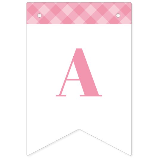 Pink Preppy Pumpkin Birthday Bunting Banner (Zweite Fahne)