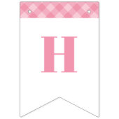 Pink Preppy Pumpkin Birthday Bunting Banner (Erste Fahne)