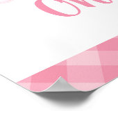 Pink Preppy Pumpkin Birthday Tischnummer Poster (Ecke)