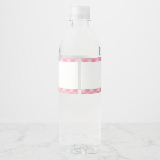 Pink Preppy Pumpkin Birthday Water Flasche Etikett (Rückseite)