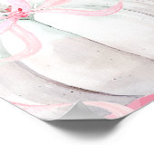 Pink Preppy Pumpkin Girl Birthday Guest Book Sign Poster (Ecke)