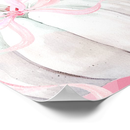 Pink Preppy Pumpkin Girl Birthday Sweet and Lecker Poster (Ecke)