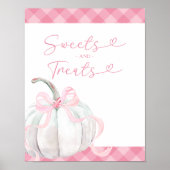 Pink Preppy Pumpkin Girl Birthday Sweet and Lecker Poster (Vorne)