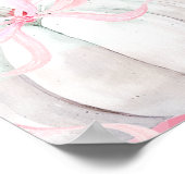 Pink Preppy Pumpkin Girl's Birthday Food Poster (Ecke)