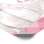 Pink Preppy Pumpkin Girl's Geburtsdatum Custom Sig Poster (Ecke)