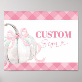 Pink Preppy Pumpkin Girl's Geburtsdatum Custom Sig Poster