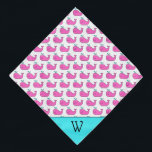 Pink-Preppy und Aqua Whales Monogram Pet Halstuch<br><div class="desc">Diese niedliche Hundebandana verfügt über Preppy-Rosa- und Aqua-Wale auf Weiß. Personalisieren Sie das passende Aqua-Monogramm mit Ihrer Wahl des Anfangs.</div>