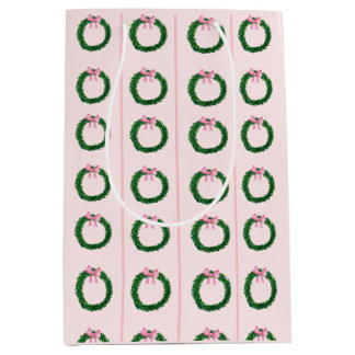 Pink & PreppyChristmas Wrapping Paper - Aquarell Mittlere Geschenktüte