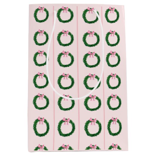 Pink & PreppyChristmas Wrapping Paper - Aquarell Mittlere Geschenktüte (Vorderseite)