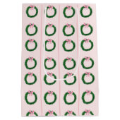 Pink & PreppyChristmas Wrapping Paper - Aquarell Mittlere Geschenktüte (Rückseite)