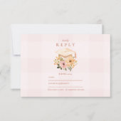 Pink Preschool Teddy Bär Abschluss RSVP Karte (Vorderseite)