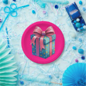 Pink Present Pappteller (Party)