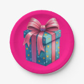 Pink Present Pappteller (Vorderseite)