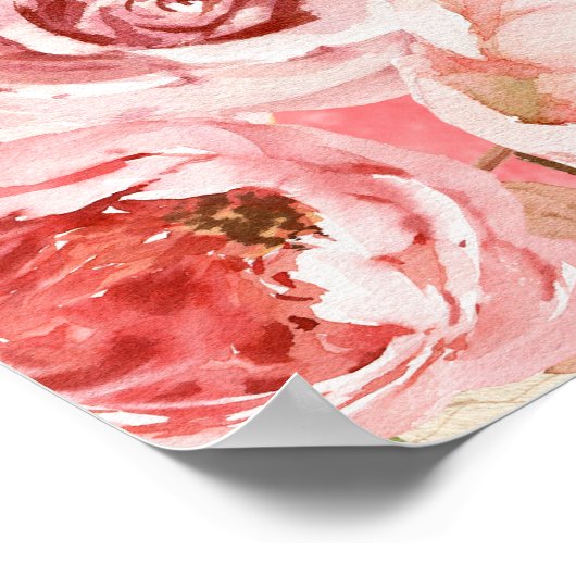 Pink Presentación de 3 Años Spanisches Willkommens Poster (Ecke)