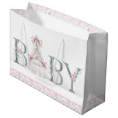 Pink Princess Baby Dusche Babygeschenk Große Geschenktüte (Vorderseite Schrägansicht)
