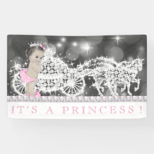 Pink Princess Baby Dusche Banner