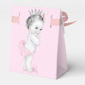 Pink Princess Baby Dusche Gefälligkeitsboxen Geschenkschachtel (Rückseite)