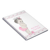Pink Princess Baby Showbook Notizblock (Rechte Seite)