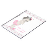 Pink Princess Baby Showbook Notizblock (Linke Seite)