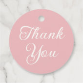 Pink Princess Bear Baby Dusche Danke Geschenkanhänger (Rückseite)