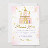 Pink Princess Beförderung Geburtstag Danke Karte (Vorderseite)