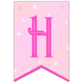 Pink Princess Birthday Bunting Banner (Zweite Fahne)