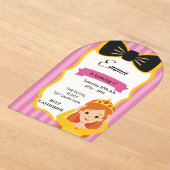 Pink Princess Birthday Invite | Zazzlemade Acryleinladungen (Ablage )