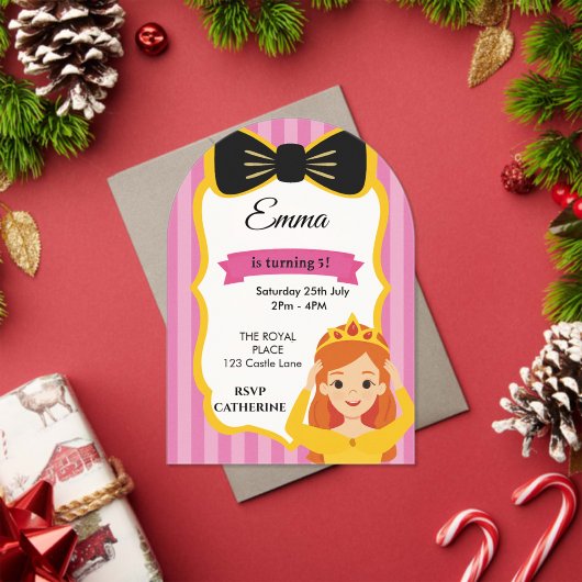 Pink Princess Birthday Invite | Zazzlemade Acryleinladungen (Insitu (Feiertag))