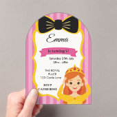 Pink Princess Birthday Invite | Zazzlemade Acryleinladungen (Insitu (Handheld))