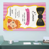 Pink Princess Birthday Invite | Zazzlemade Banner (Messe)