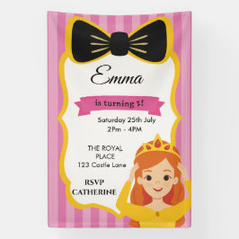Pink Princess Birthday Invite | Zazzlemade Banner